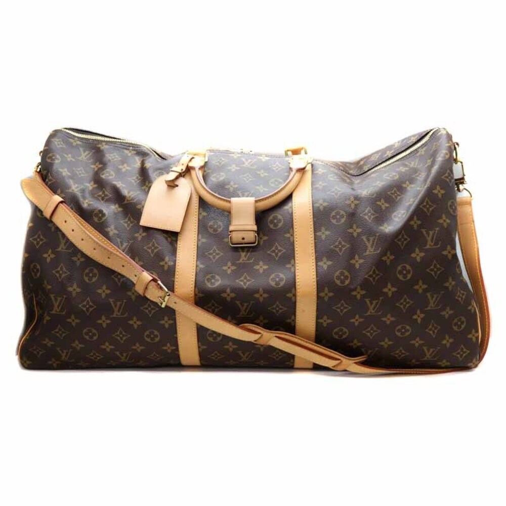 LOUIS VUITTON Keepall Bandoulire Boston Bag Monogram Canvas Brown